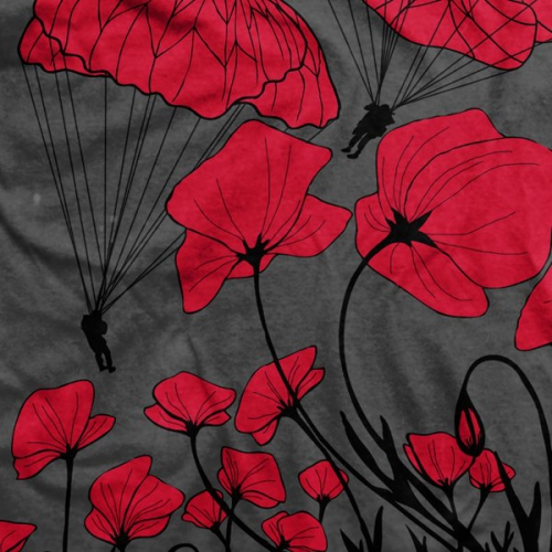 Ranger Up Paratrooper Poppy Field Memorial T-Shirt buy